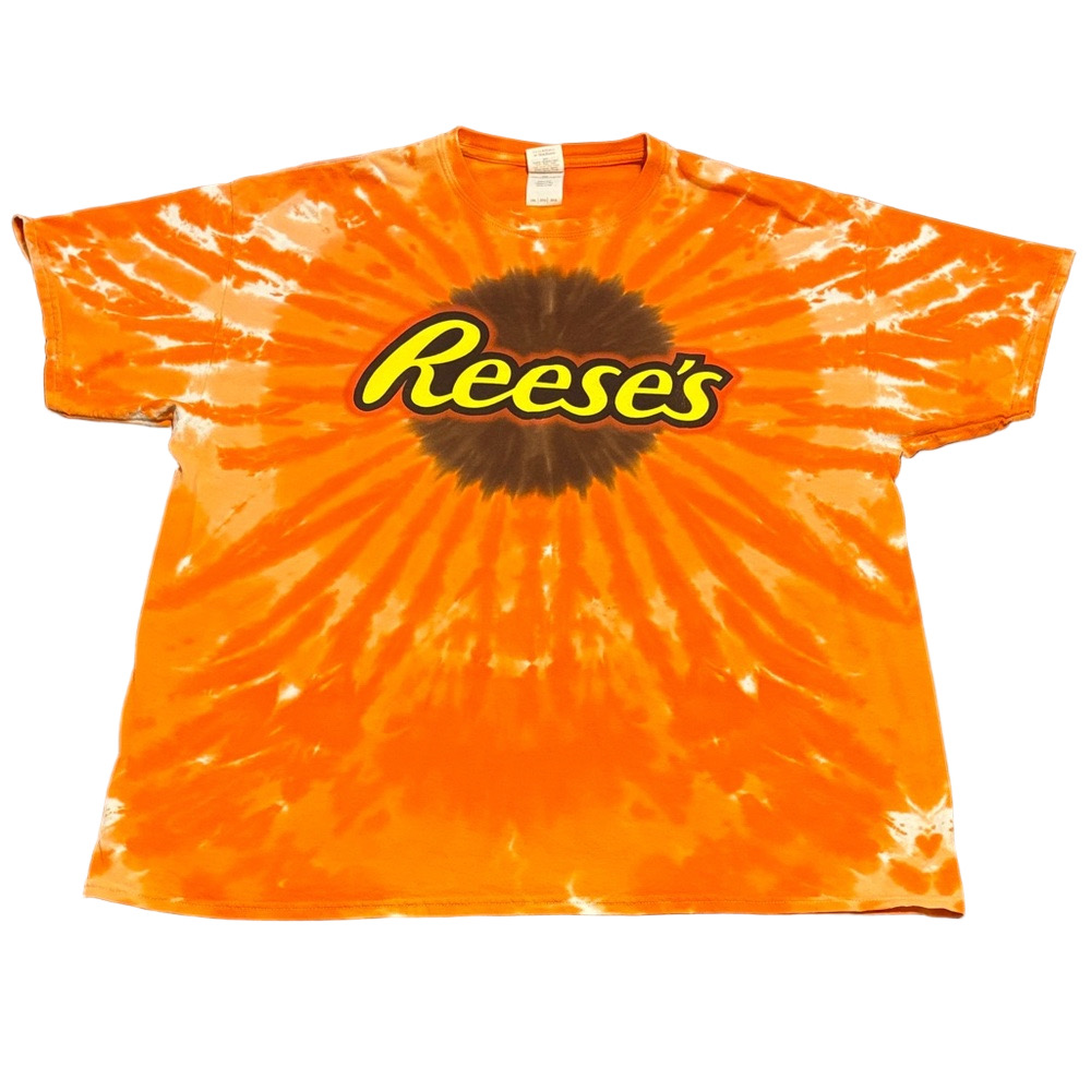 Reeses Tie Dye Graphic Tee Orange 2XL - Picture 2 of 9